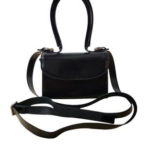 Junya Watanabe Black Leather Top Handle Crossbody Purse | Rare Avant-Garde Bag